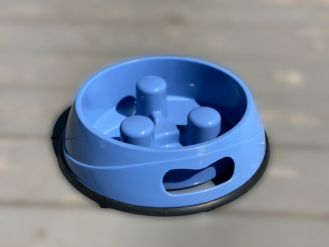 Hovedbilde Hundeskål i Plast Slow Feed Labyrint blå