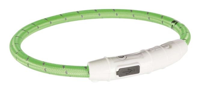 Hovedbilde Lysende Halsbånd Grønn M/USB Lader XS/S 35cm