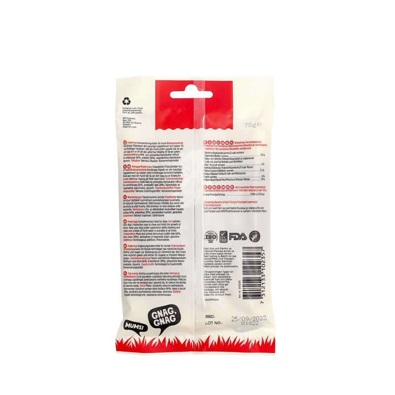 Dogman Tyggepinner med and 6p Hvit S 12cm